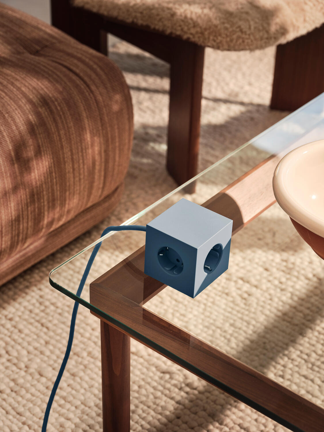 Square 1, USB-C & magnetisk stikdåse - Shark Blue